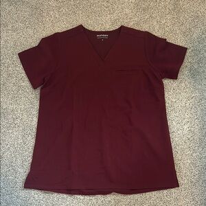 Women's Burgundy V-Neck Top
